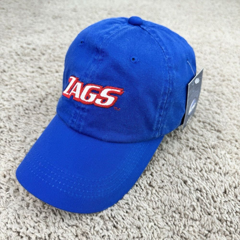 Gonzaga Bulldogs Hat Signatures Washed Blue Red Zags Spellout Adjustable Dad Cap